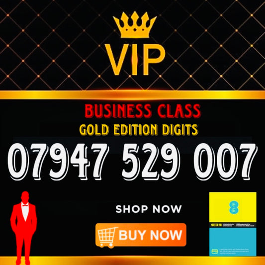 GOLD DIAMOND VIP PREMIUM EASY MEMORABLE MOBILE PHONE NUMBER SIM CARD 0747 529 007