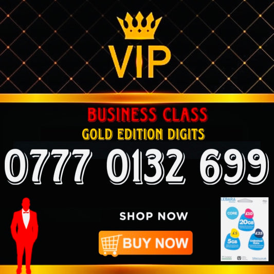 GOLD DIAMOND VIP PREMIUM EASY MEMORABLE MOBILE PHONE NUMBER SIM CARD 0777 0312 699