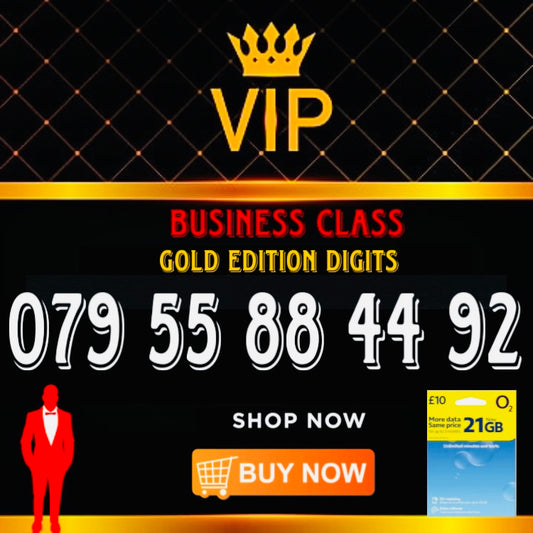 GOLD DIAMOND VIP PREMIUM EASY MEMORABLE MOBILE PHONE NUMBER SIM CARD 079 55 88 44 92