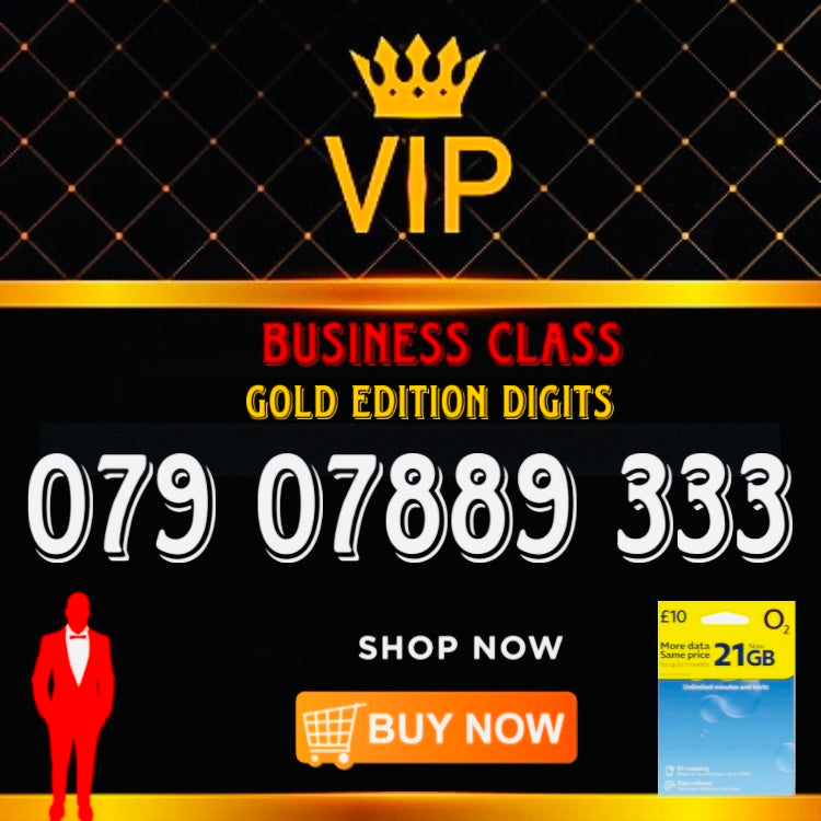 GOLD DIAMOND VIP PREMIUM EASY MEMORABLE MOBILE PHONE NUMBER SIM CARD 079 078 89 333