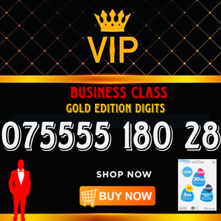 GOLD DIAMOND VIP PREMIUM EASY MEMORABLE MOBILE PHONE NUMBER SIM CARD 5555 180 28