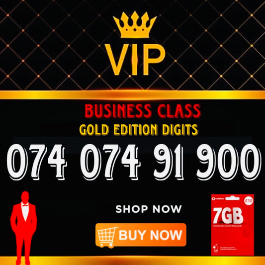 GOLD DIAMOND VIP PREMIUM EASY MEMORABLE MOBILE PHONE NUMBER SIM CARD 074 074 91 900