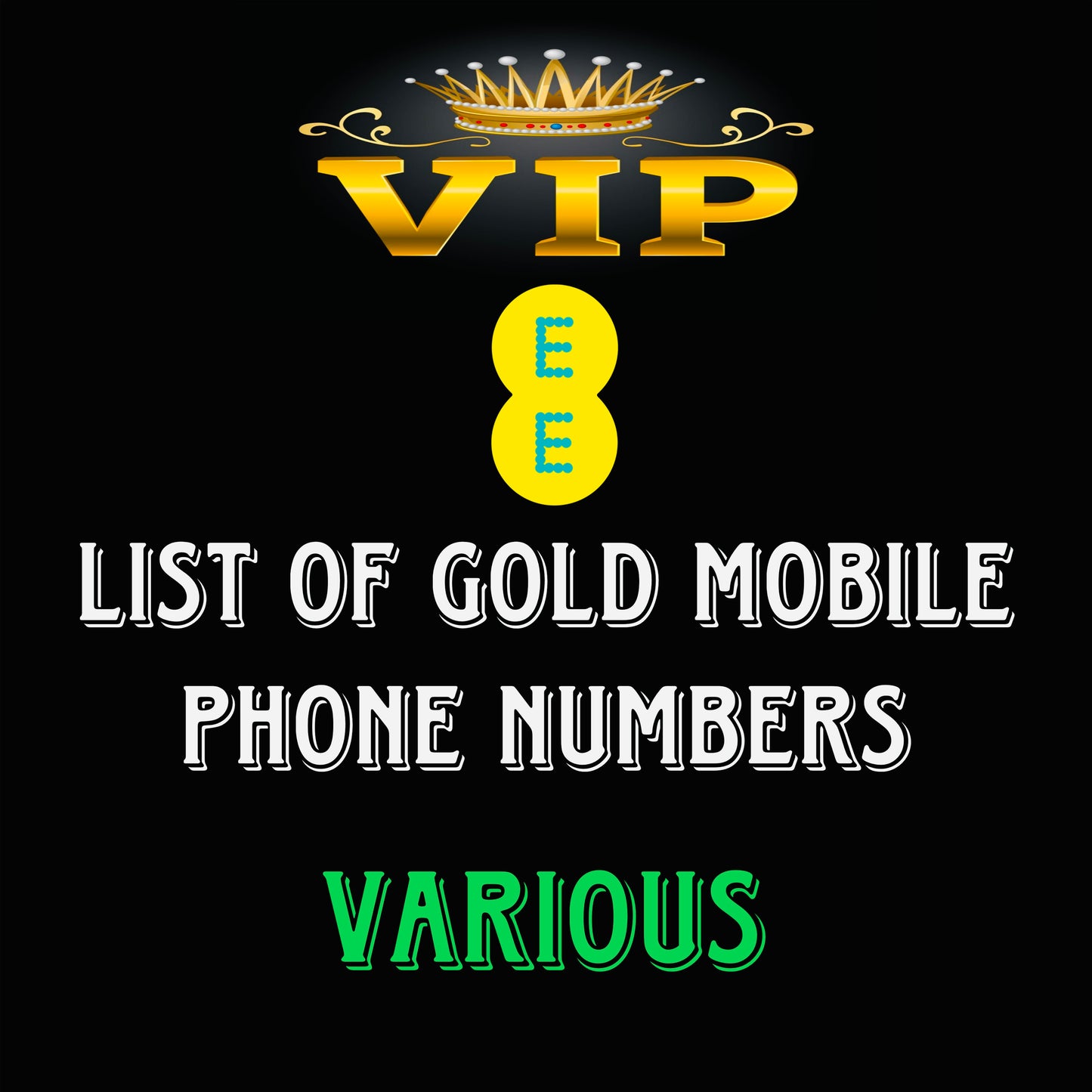 LIST EE GOLD DIAMOND VIP PREMIUM EASY MEMORABLE MOBILE PHONE NUMBER SIM CARD