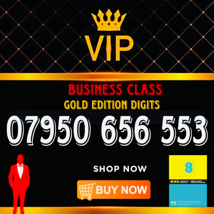 GOLD DIAMOND VIP PREMIUM EASY MEMORABLE MOBILE PHONE NUMBER SIM CARD 079 50 656 553