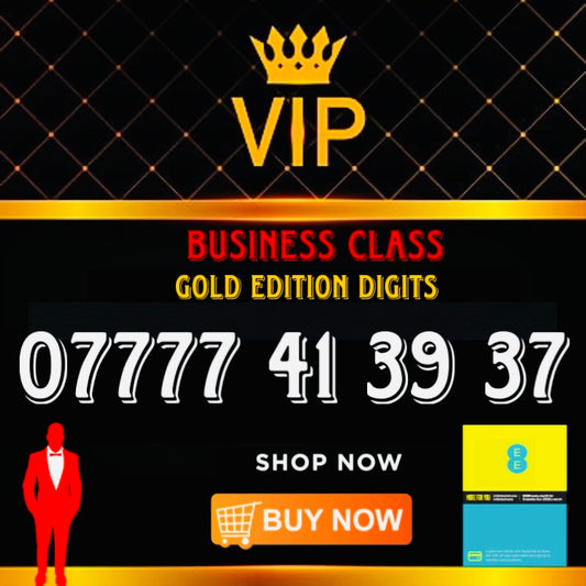 GOLD DIAMOND VIP PREMIUM EASY MEMORABLE MOBILE PHONE NUMBER SIM CARD 7777