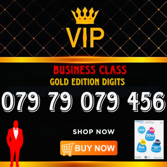 GOLD DIAMOND VIP PREMIUM EASY MEMORABLE MOBILE PHONE NUMBER SIM CARD 079 79 079 456