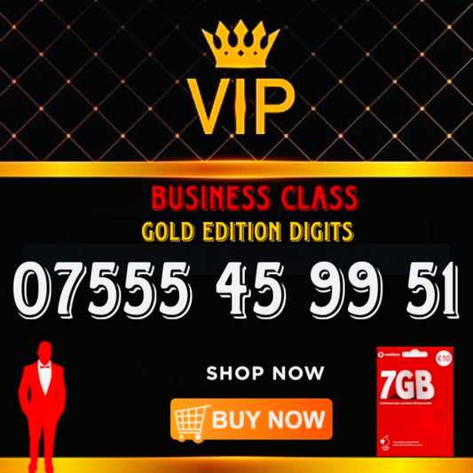 GOLD DIAMOND VIP PREMIUM EASY MEMORABLE MOBILE PHONE NUMBER SIM CARD 555 45 99 51