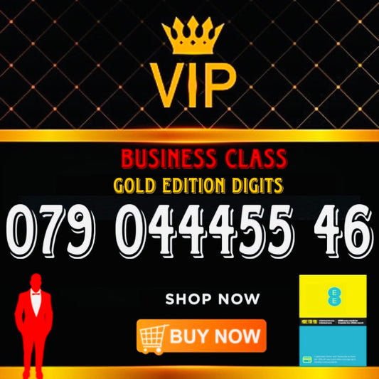 GOLD DIAMOND VIP PREMIUM EASY MEMORABLE MOBILE PHONE NUMBER SIM CARD 0790 44455 46