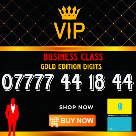 GOLD DIAMOND VIP PREMIUM EASY MEMORABLE MOBILE PHONE NUMBER SIM CARD 7777 44 18 44