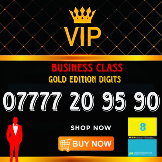 GOLD DIAMOND VIP PREMIUM EASY MEMORABLE MOBILE PHONE NUMBER SIM CARD 07777 25 95 90