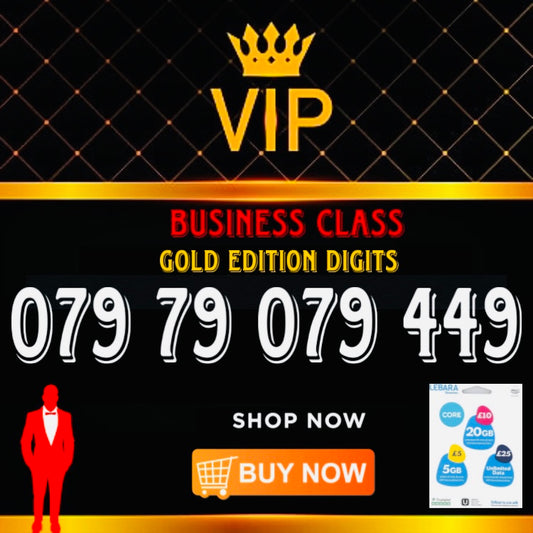 GOLD DIAMOND VIP PREMIUM EASY MEMORABLE MOBILE PHONE NUMBER SIM CARD 079 79 079 449